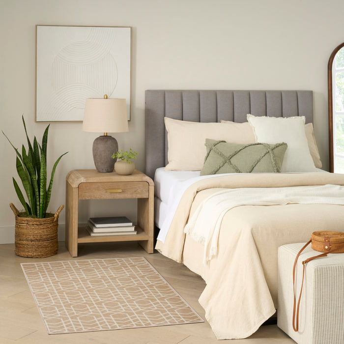 The Rug Corner Nourison Home Nourison Home - Washable Charm Beige/Ivory Area Rug WCH01