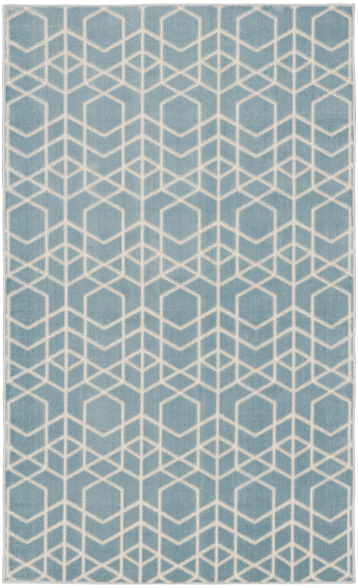 The Rug Corner Nourison Home Nourison Home - Washable Charm Blue/Ivory Area Rug WCH01