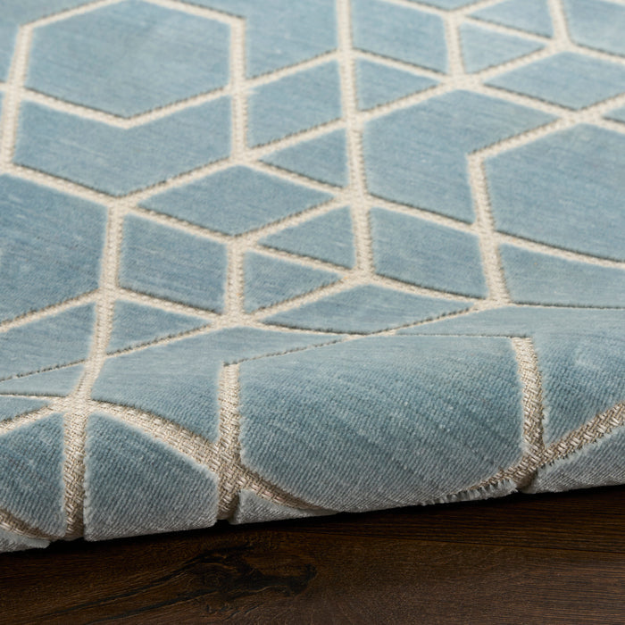 The Rug Corner Nourison Home Nourison Home - Washable Charm Blue/Ivory Area Rug WCH01