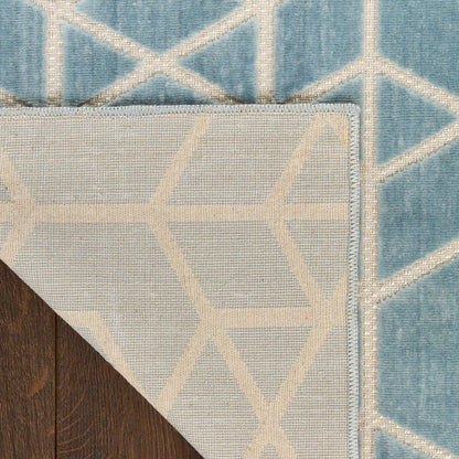 The Rug Corner Nourison Home Nourison Home - Washable Charm Blue/Ivory Area Rug WCH01