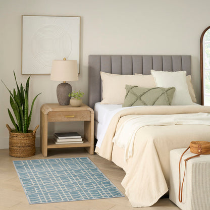The Rug Corner Nourison Home Nourison Home - Washable Charm Blue/Ivory Area Rug WCH01