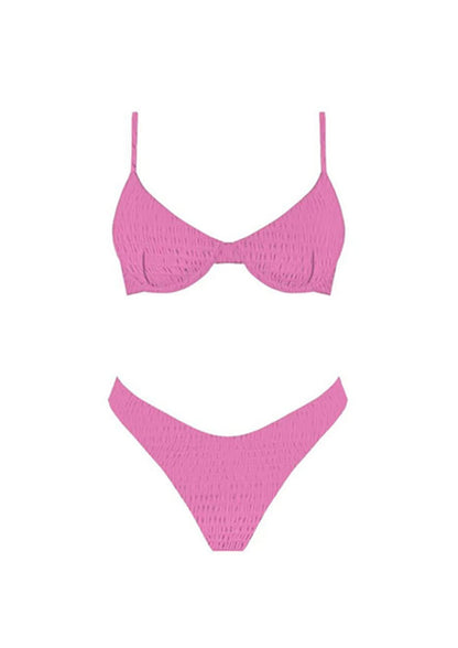 Maua Pink Smocked Bikini