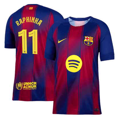RAPHINHA #11 Barcelona Soccer Jersey Home Custom Shirt 2025/26 - UCL