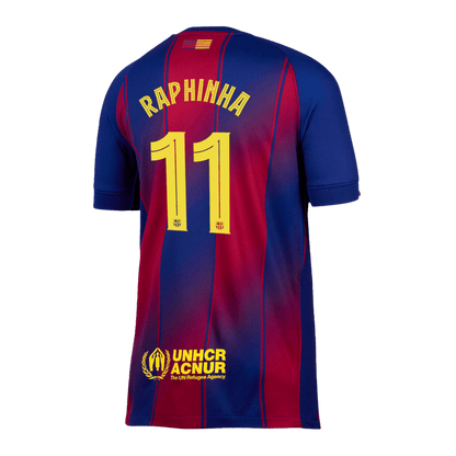 RAPHINHA #11 Barcelona Soccer Jersey Home Custom Shirt 2025/26 - UCL