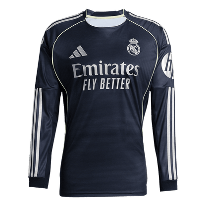 Real Madrid Away Long Sleeve Soccer Jersey 2025/26