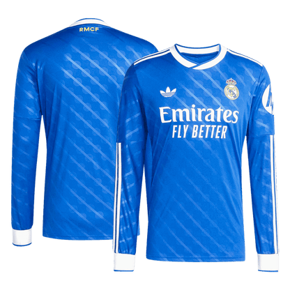 Real Madrid Third Away Long Sleeve Soccer Jersey 2025/26 Blue