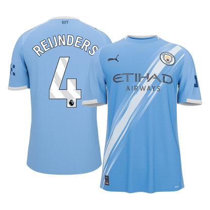 REIJNDERS #4 Manchester City Home Soccer Jersey 2025/26