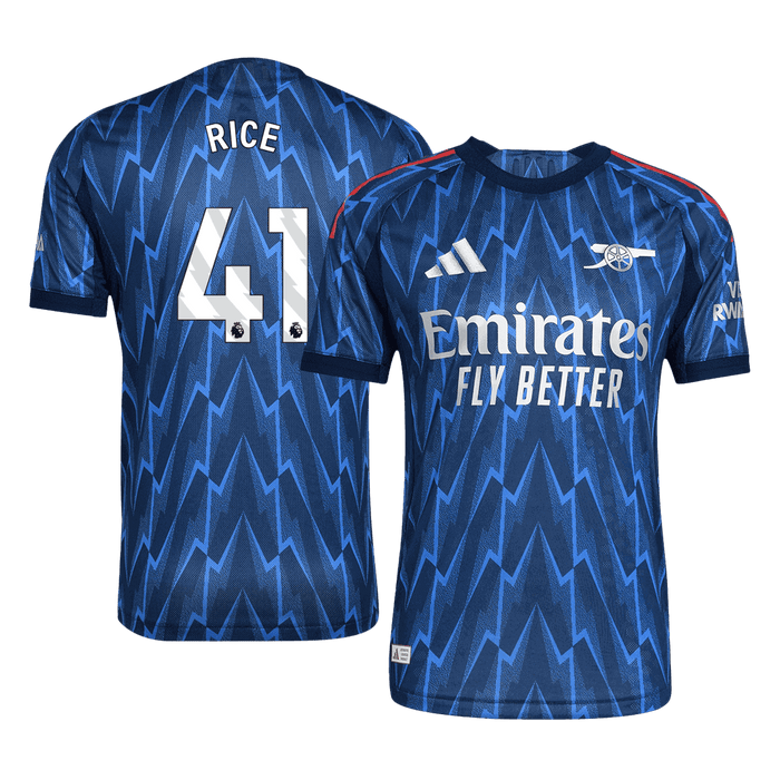 RICE #41 arsenal Away Authentic Soccer Jersey 2025/26