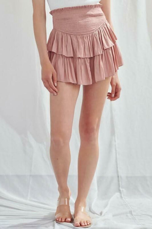 Monaco Rosette Ruffled Skort