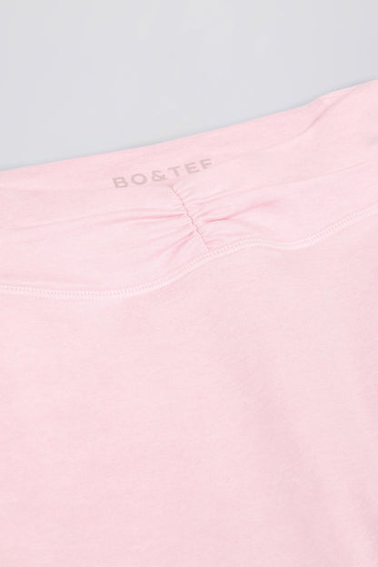 Brushed Jersey Ruched Mid-Rise Leggings in Bloom