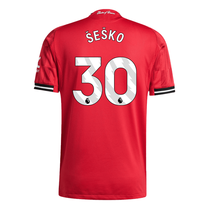 ŠEŠKO #30 Manchester United Home Authentic Soccer Jersey 2025/26