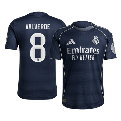 VALVERDE #8 Real Madrid Away Authentic Soccer Jersey 2025/26
