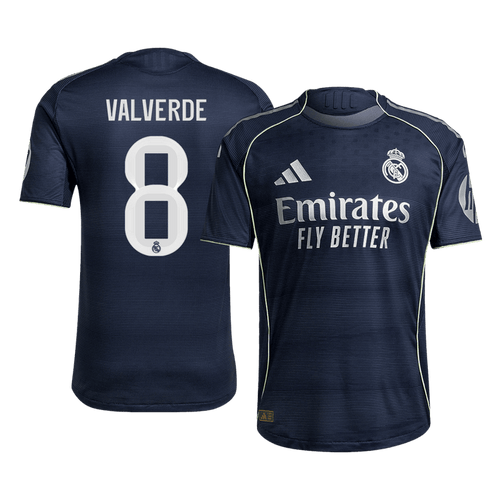 VALVERDE #8 Real Madrid Away Authentic Soccer Jersey 2025/26