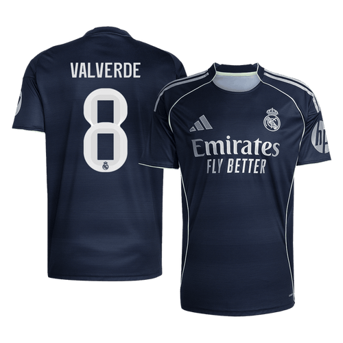VALVERDE #8 Real Madrid Away Soccer Jersey 2025/26