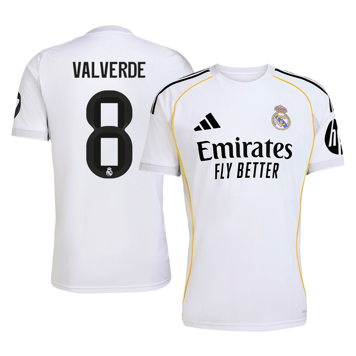 VALVERDE #8 Real Madrid Home Soccer Jersey 2025/26