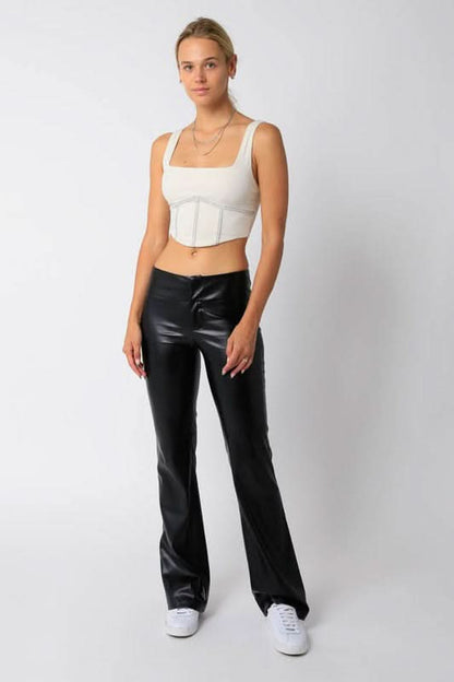 Michelangelo White Sculpted Bustier Top