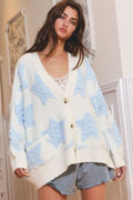 Meet Me At Midnight White Star Cardigan