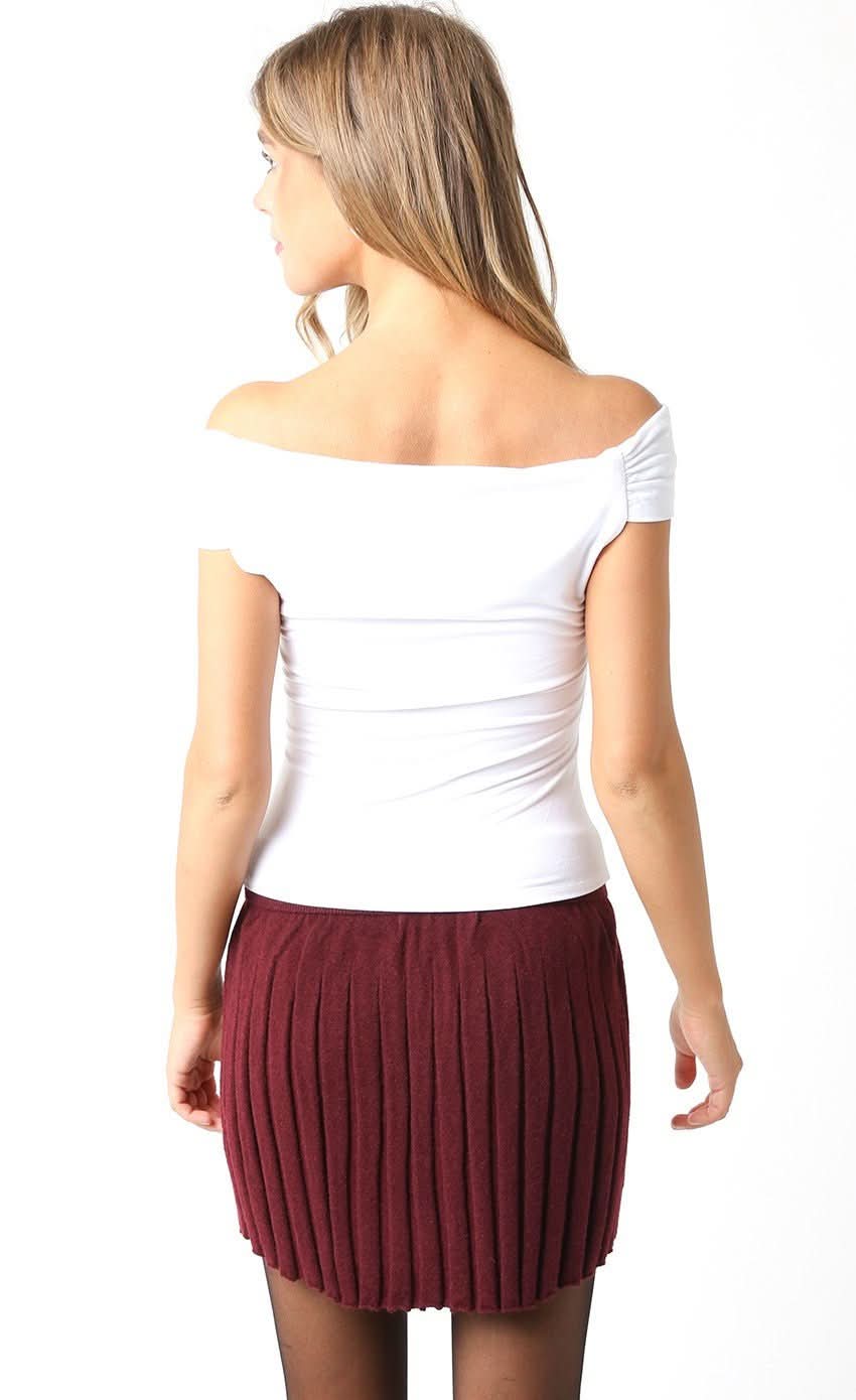 Dixie White Off-The-Shoulder Top