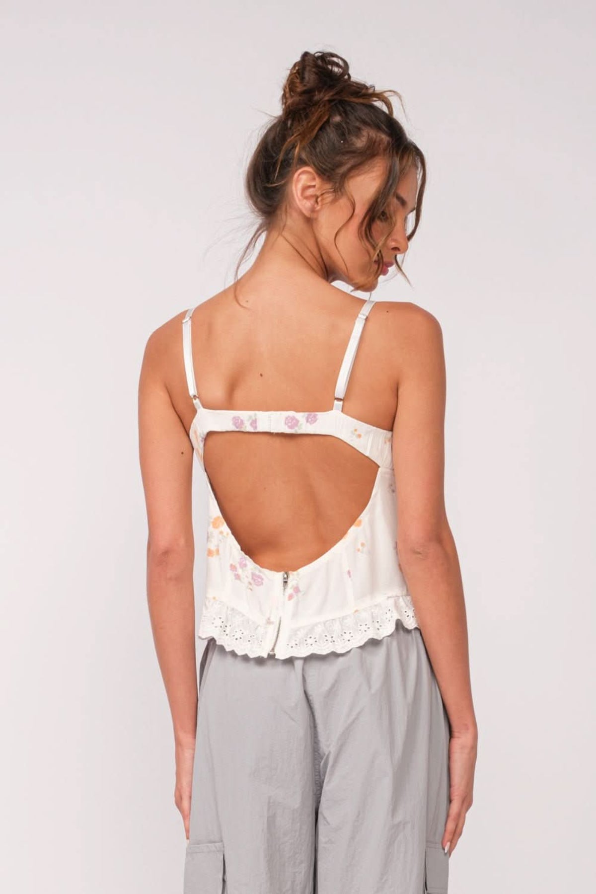 Hard to Ignore White Floral Corset Top