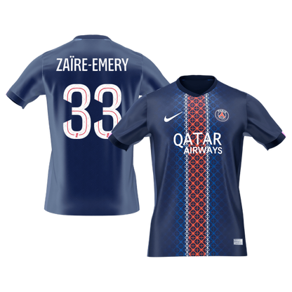 ZA?RE EMERY #33 PSG Home Soccer Jersey 2025/26